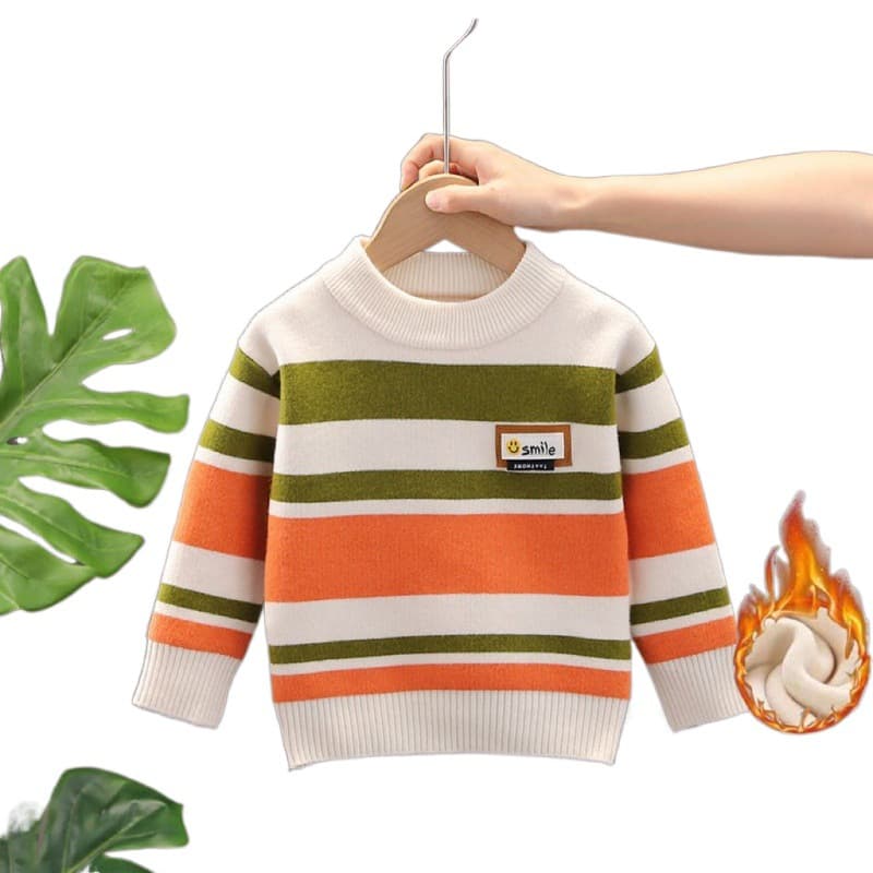 Boys Demi-Season Thermal Knit Sweater - Thickened Korean Style 5