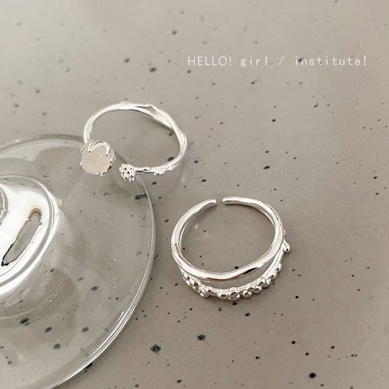 Sophisticated adjustable ring, moonstone, light luxury style, high-quality style, on index finger 4