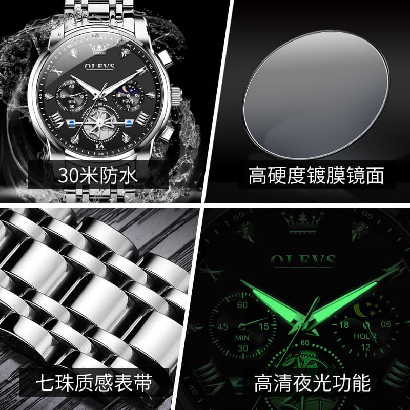(Cross-border trading), quartz watches, men's steel belt, swiss watch, men's watch 4