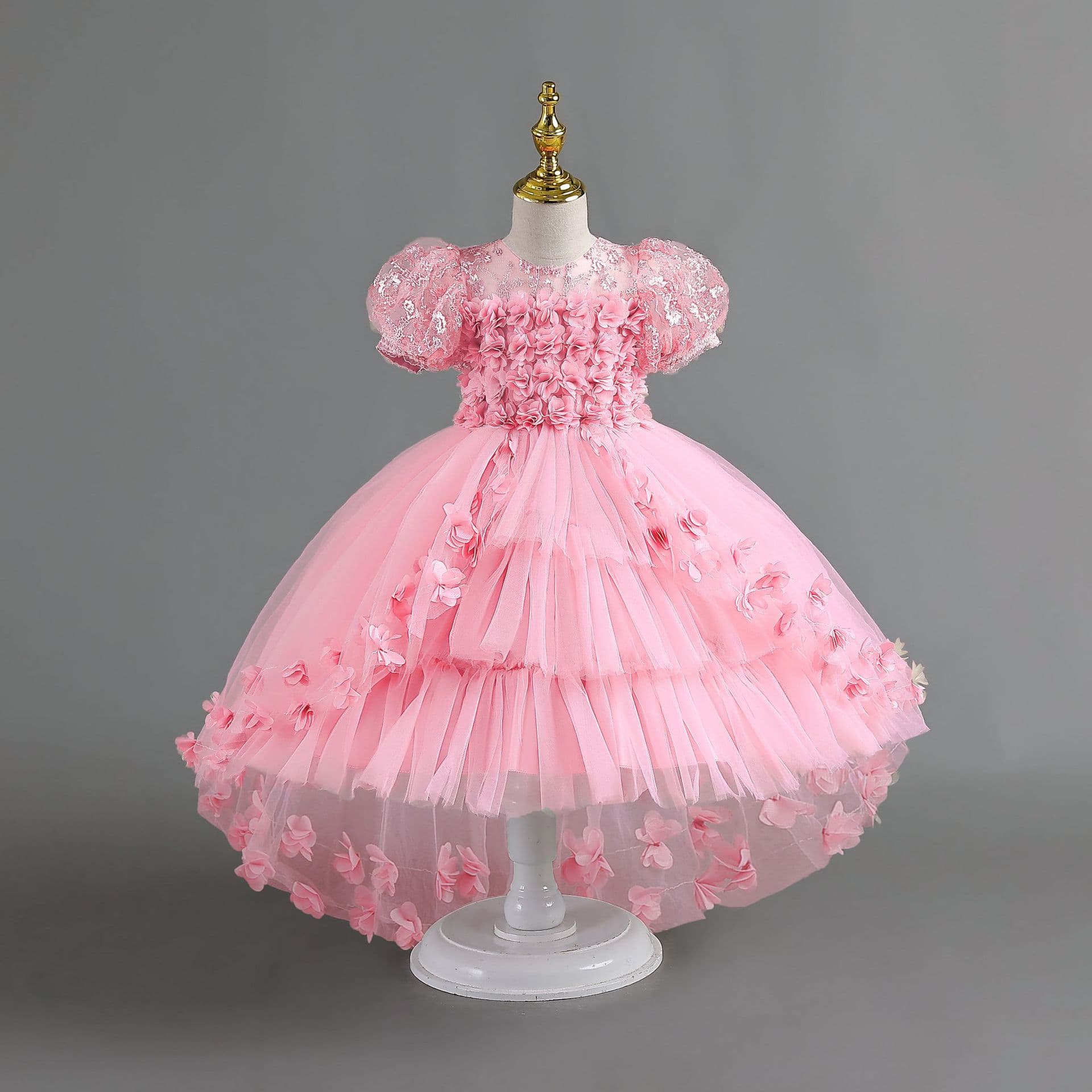 (Cross-border trading), lace children's wedding dress, small princess costume, lace dress 4