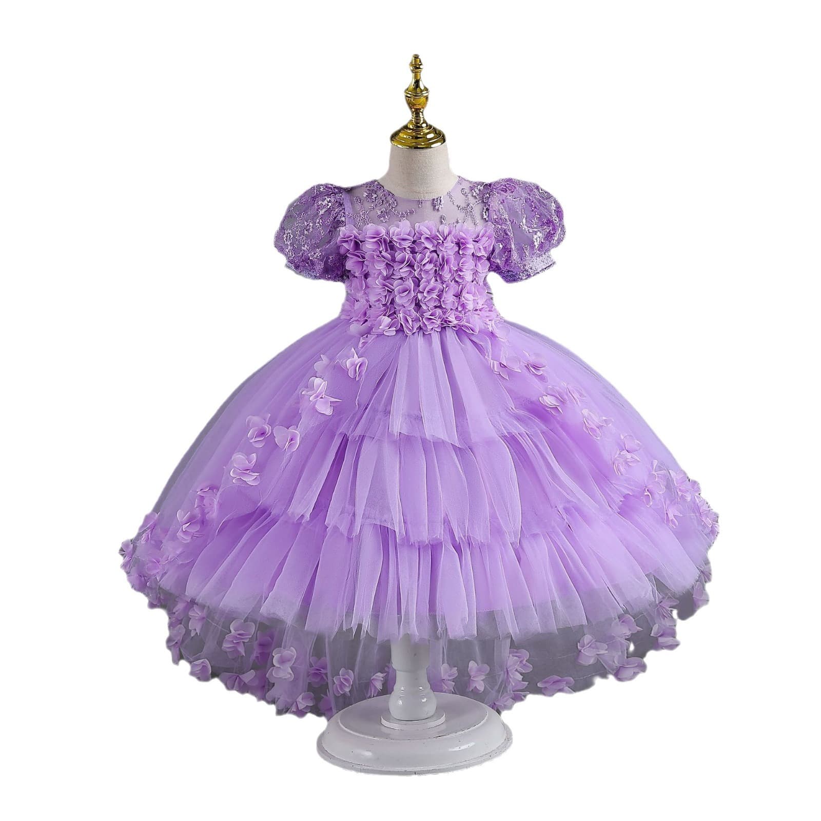 (Cross-border trading), lace children's wedding dress, small princess costume, lace dress 5