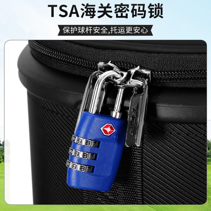 PGM golf ball bag men's hard shell telescopic bag four -wheeled push air consignment upside -down club soft leather 5