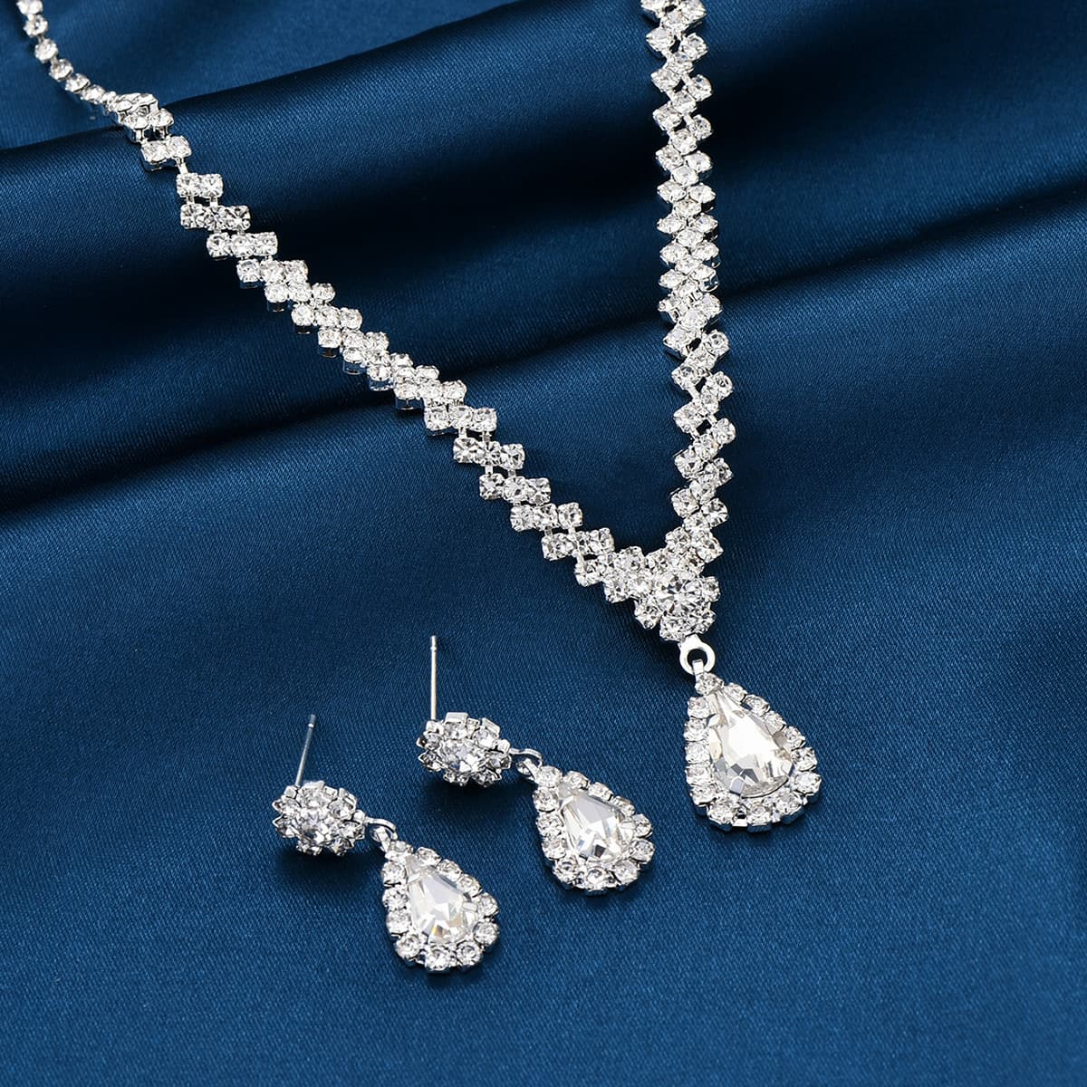(Cross-border trading), jewelry for bride, bracelet, necklace and earrings, evening dress, accessory, set, 2 piece set 2