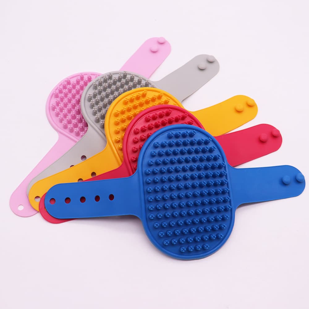 Silicone pet bathing dog bath dog brush gloves Cat bath cleaning supplies tool cat brush cross -border 3