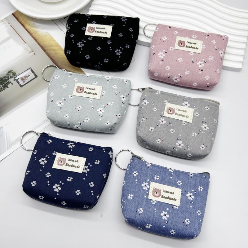 (Wholesale), woven cloth, wallet, coins, key bag, storage system, Korean style, simple and elegant design 5