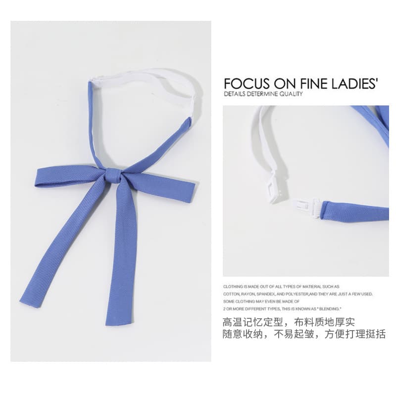(Wholesale), solid color thin uniform, bow tie, JK style (Japanese school style), (Physicals) 4
