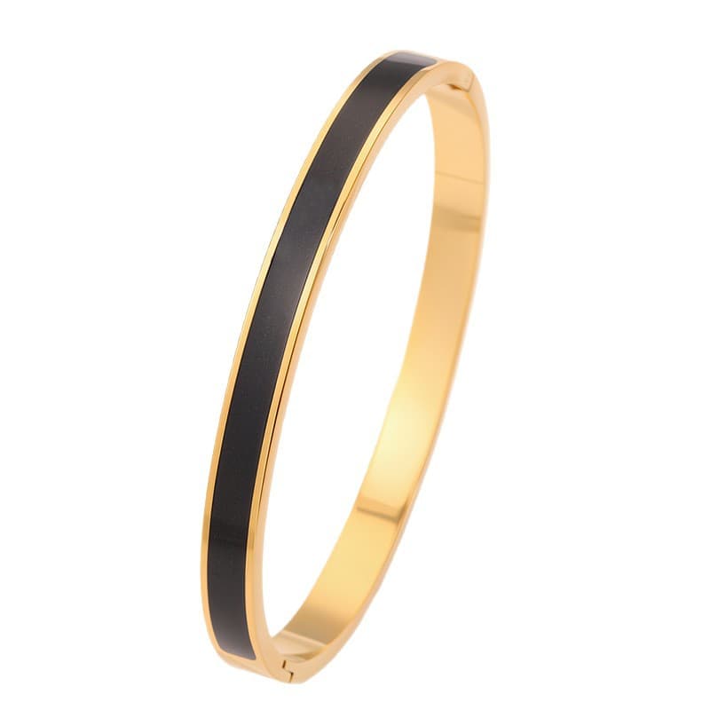 Women's bracelet stainless steel, golden bag, high-quality style, simple and elegant design 5