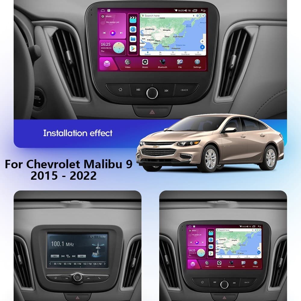 Suitable for Chevrolet 16-18 Malibu car navigation reversing image GPS central control screen navigation all-in-one machine 2
