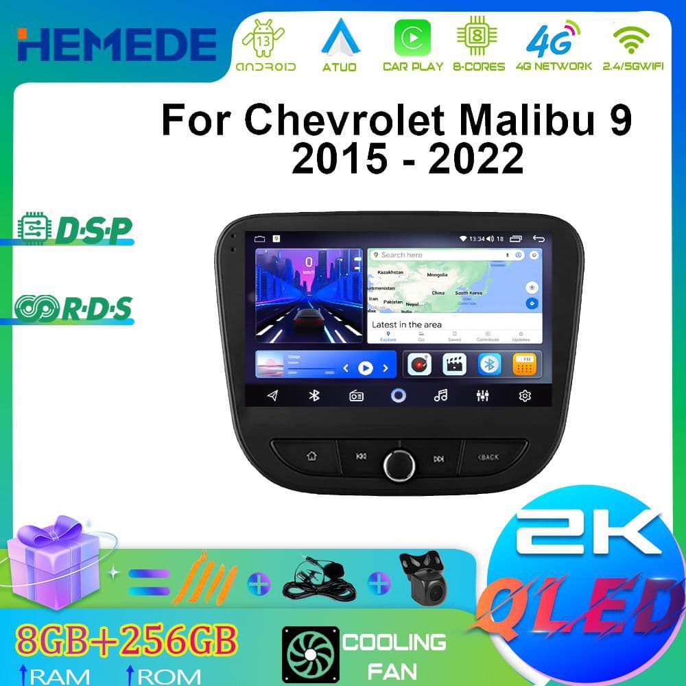 Suitable for Chevrolet 16-18 Malibu car navigation reversing image GPS central control screen navigation all-in-one machine