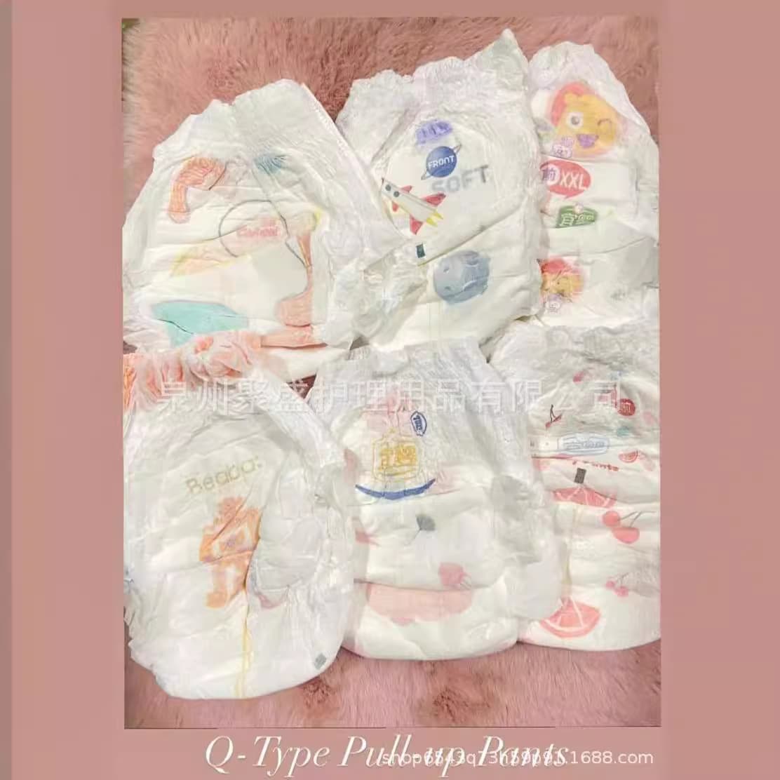 Q-type second-class pull-up pants, full-core diapers, diapers, long-term supply Pull up, foreign trade export 3