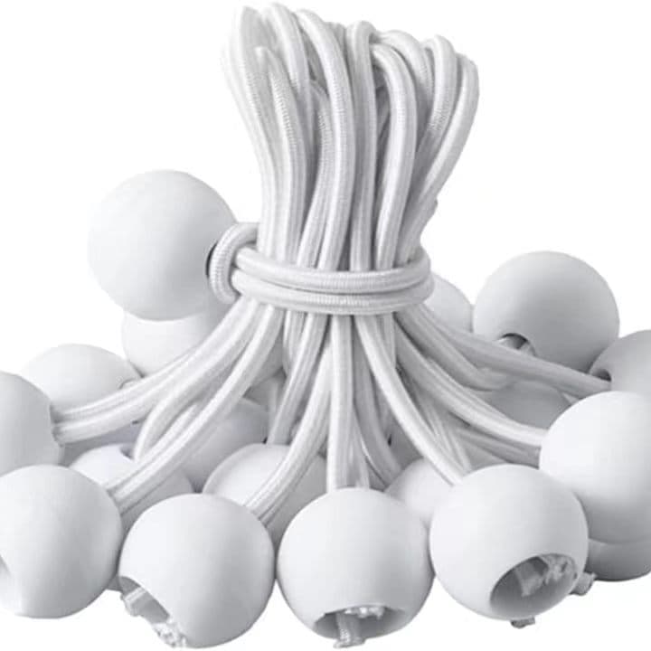 Travel canopy for camping, tent, storage system, plastic elastic strap, bouncy ball, clips included 2