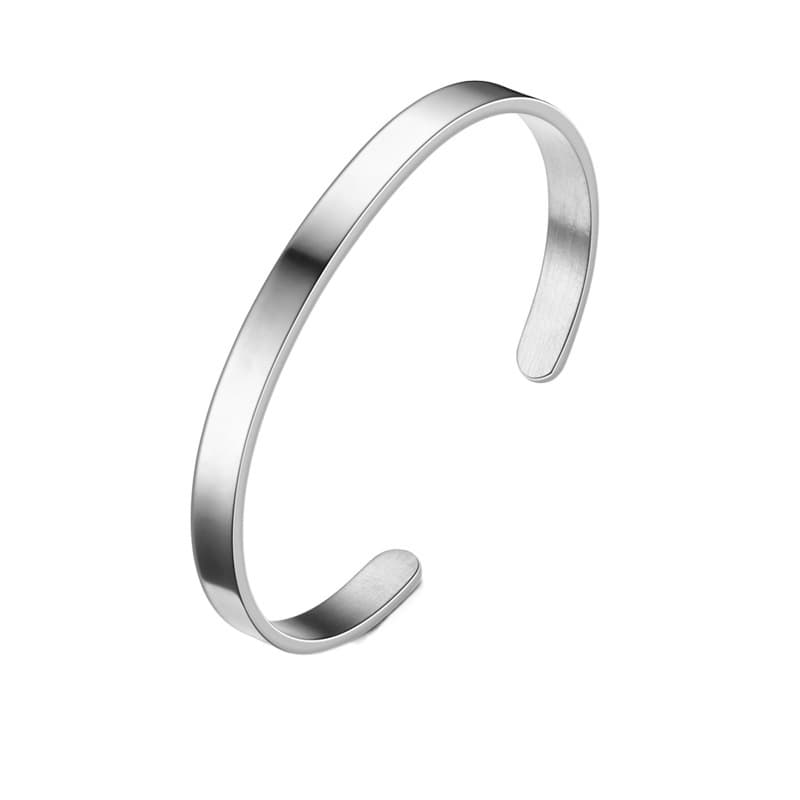 Adjustable bracelet stainless steel, simple and elegant design, print, with your logo imprint 5