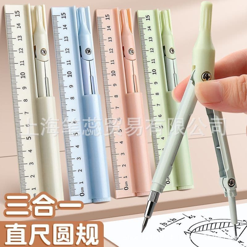 Universal 3-in-1 Ruler & Pencil - Durable Student Tool 2