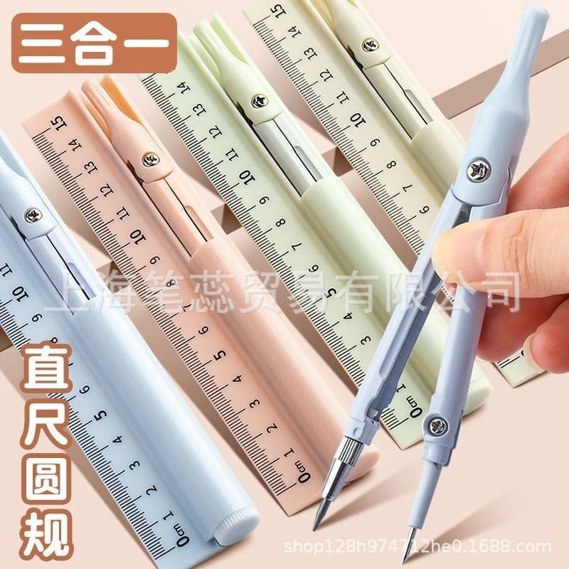 Universal 3-in-1 Ruler & Pencil - Durable Student Tool 1