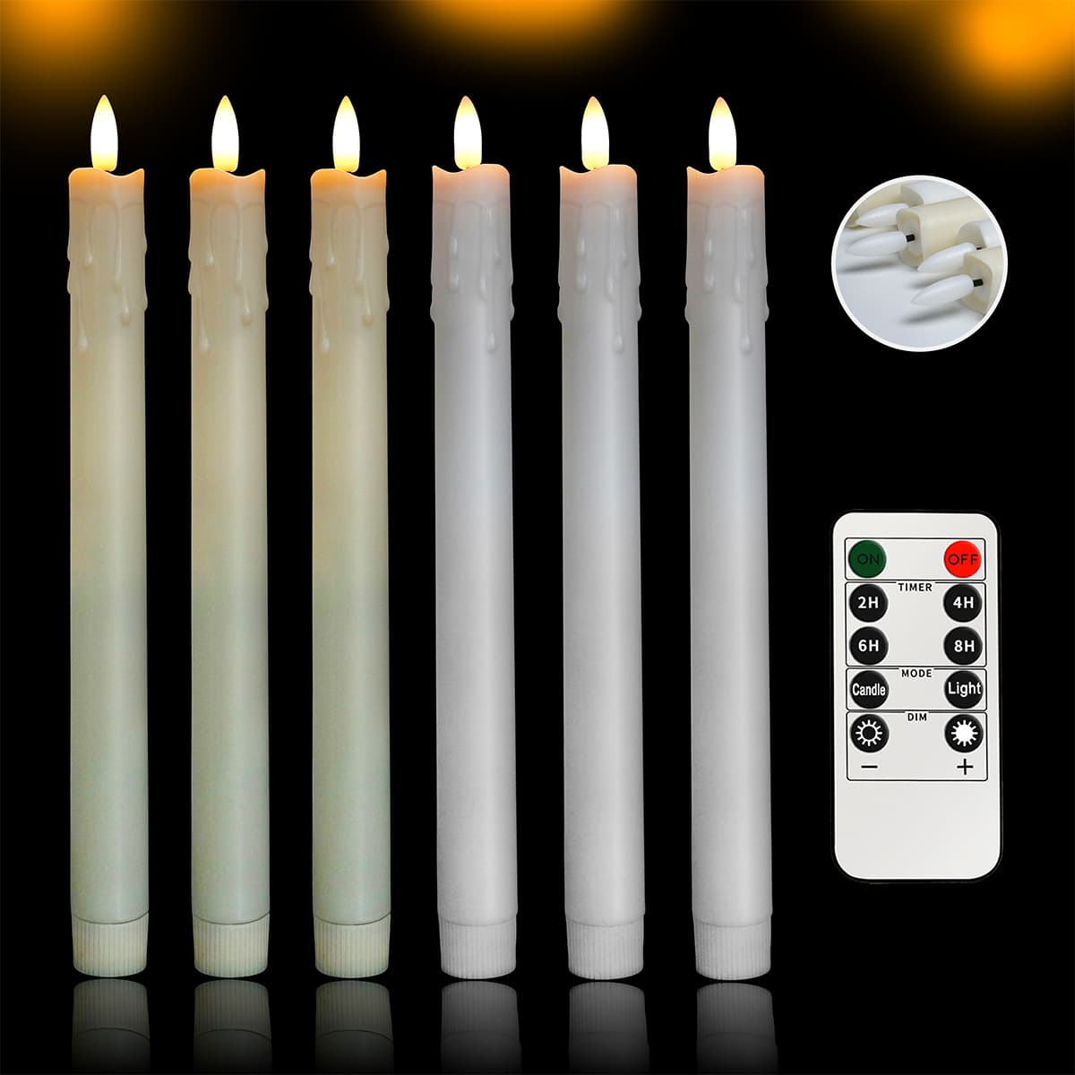 Electronic universal candle, atmospheric evening dress, remote control 1