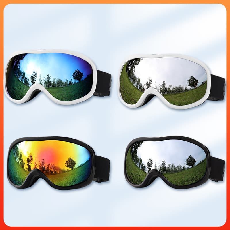Cross-border custom-made anti-snow blind snowboarding goggles, anti-fog, myopic ball mirror, large field of view ski goggles 3