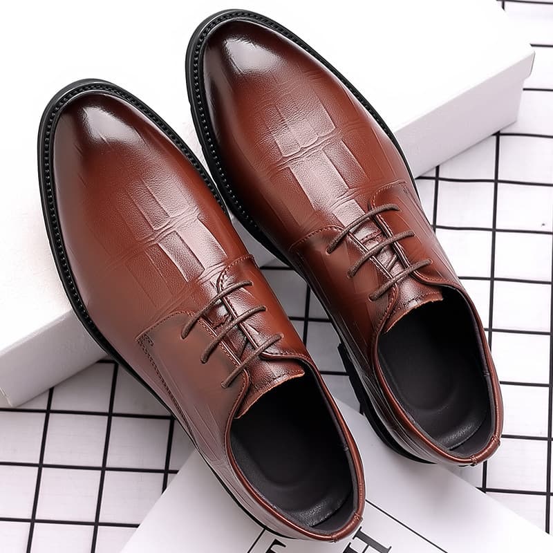 Men's breathable classic suit jacket for leisure English style, wedding shoes, Korean style 4