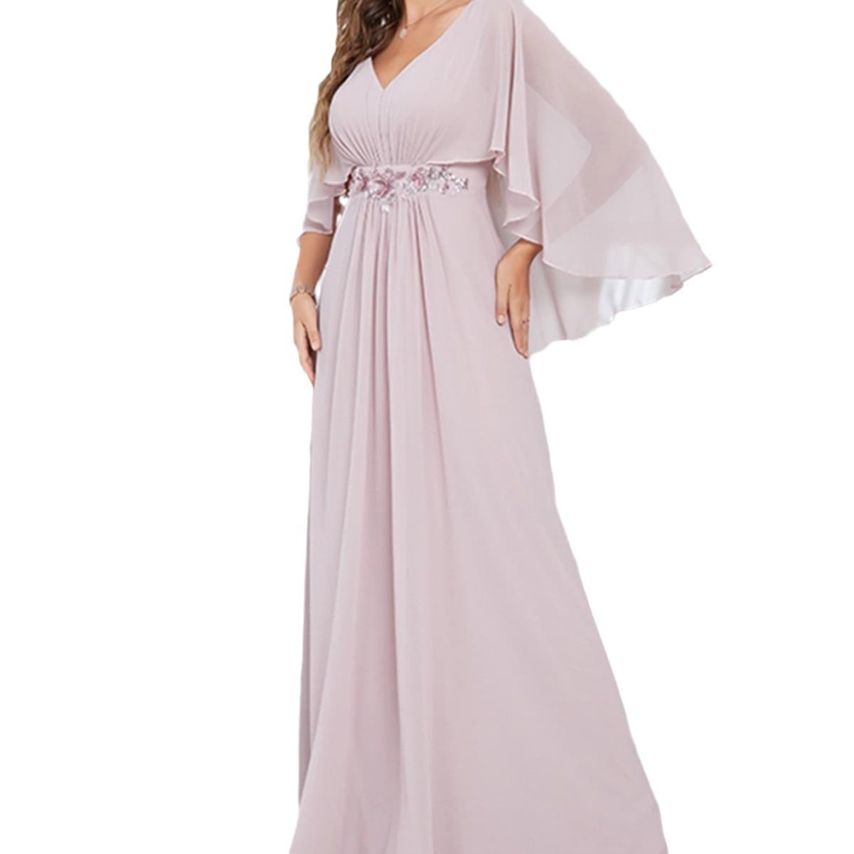 (Cross-border trading), evening dress, megaphone, elegant sticker, V-neckline, graduation party 5