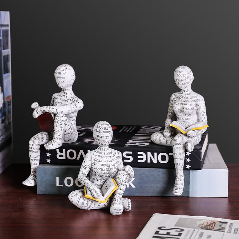 Nordic resin readers' decorative home study decoration crafts decoration creative bookshelves decoration crafts 2