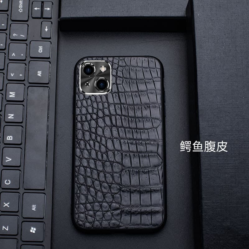 Apple, iPhone17, compatible phone case, organic protective case, 17promax, 14plus, genuine leather, crocodile 2