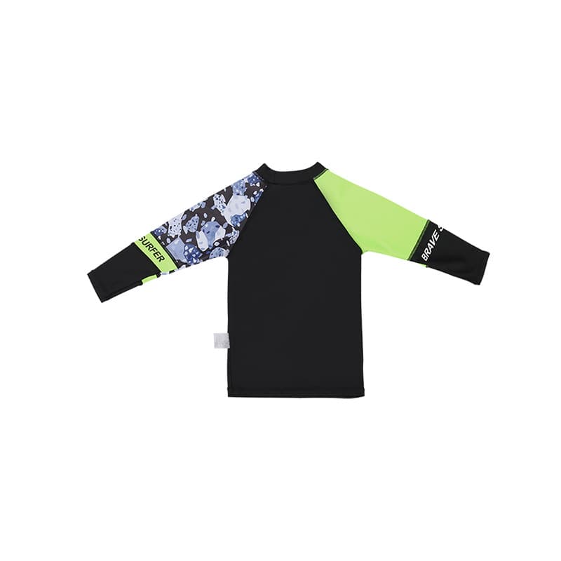 Long-sleeve for boys, swimwear, quick dry sun protection cream for swimming, children's split black set, for teenagers 5