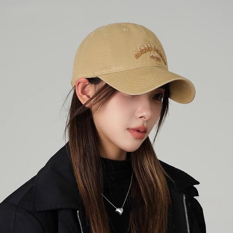 High-end baseball cap deep top peaked cap for women with big face and widened brim Spring and Autumn Soft Top Face Revealing Small 2026 Pure Cotton Hat 4