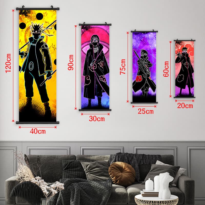 Amazon canvas hanging painting cartoon Pirate Naruto hanging scroll painting wholesale poster scroll painting peripheral comic exhibition cross border 2