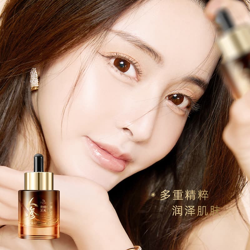 Smoothing moisturizing oil with ginseng for skin care, essence for face, serum, anti-wrinkle 4