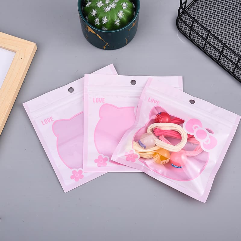 Cute fuchsia storage bag, Japanese pack, cartoon accessory 2