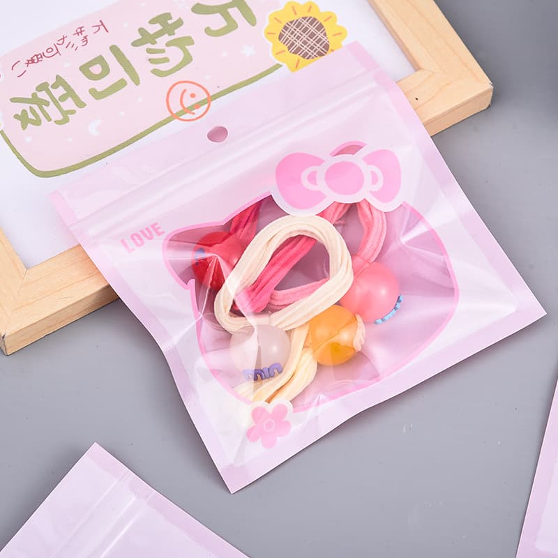 Cute fuchsia storage bag, Japanese pack, cartoon accessory 3
