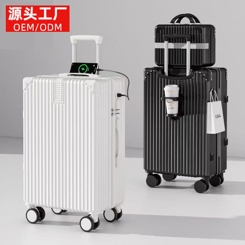 Capacious high quality suitcase with zipper, 20 inch 2