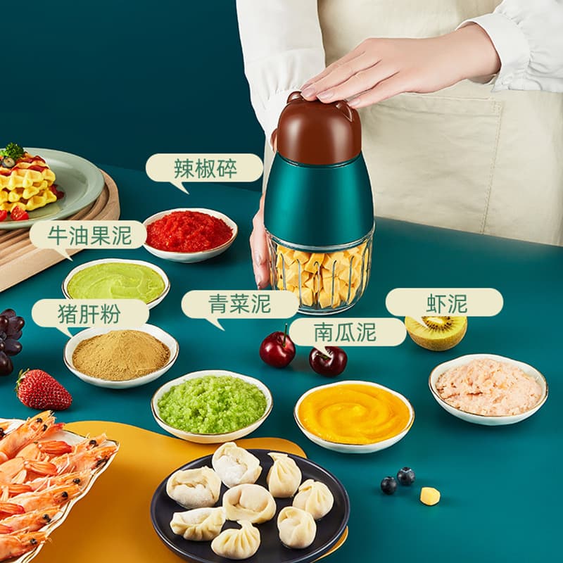Universal small electric children's food machine for home use for supplementary food, material, food processor 4