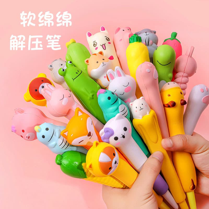 Slime, cartoon cute rollerball pen, teaching stationery for students, anti-stress 2