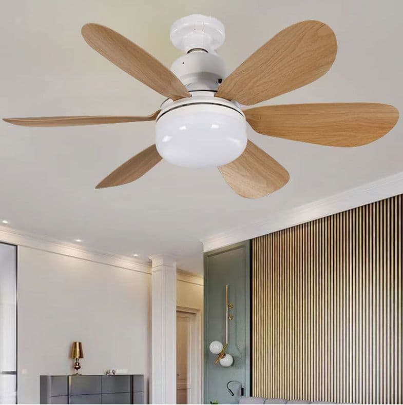 Popular cross-border E27 screw fan light small household silent smart smart restaurant bedroom UL certified ceiling fan with light 3
