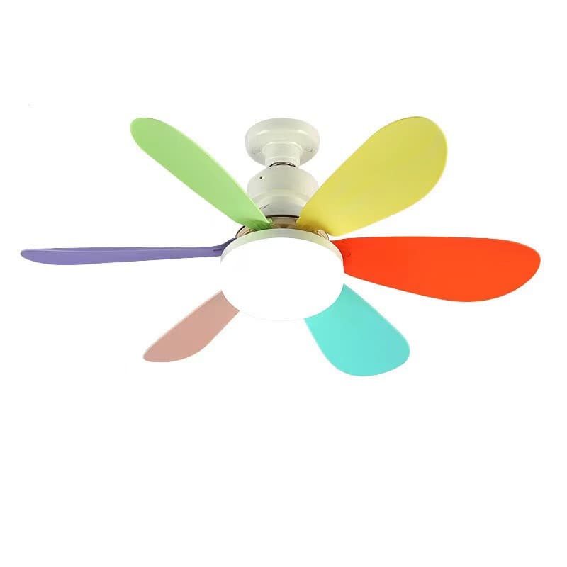 Popular cross-border E27 screw fan light small household silent smart smart restaurant bedroom UL certified ceiling fan with light 5