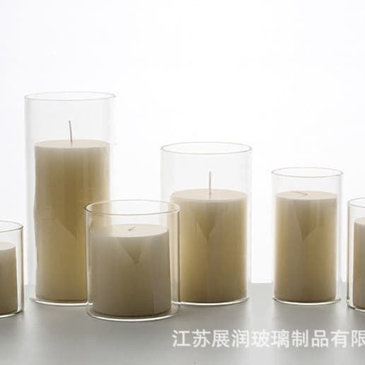 Transparent candle, bottle, European style 2
