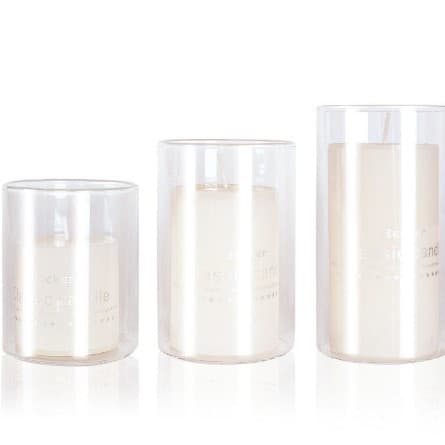 Transparent candle, bottle, European style 5