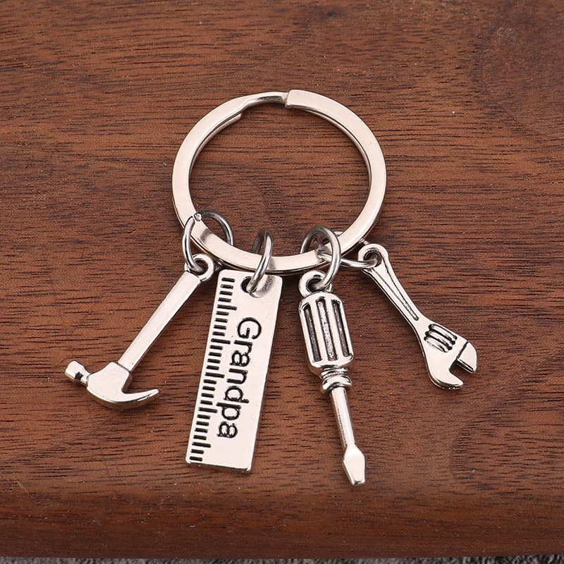 Christmas Father's Festival Gift IF Daddy cannot fix it hammer up the hits wrench keychain 2