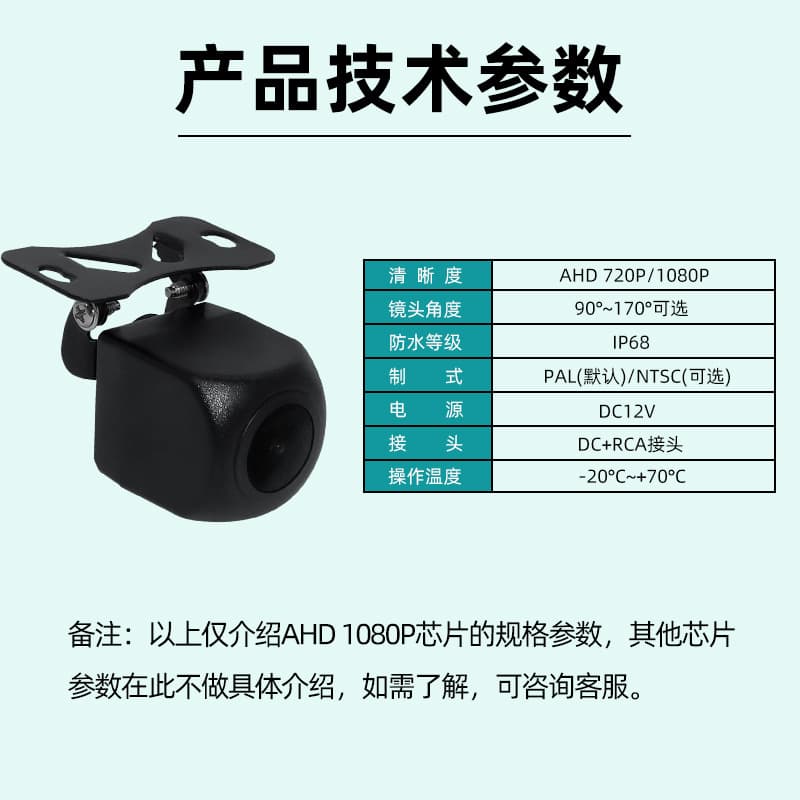 Universal AHD1080P4K Aurora Ultra HD Reversing Fish Eye Camera Removal Video Camera View Camera 2