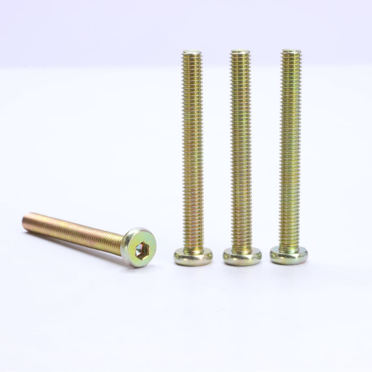 Iron galvanized flat round head hexagonal screw furniture assembly bolt table chair door cabinet furniture connection screw M6M8 2