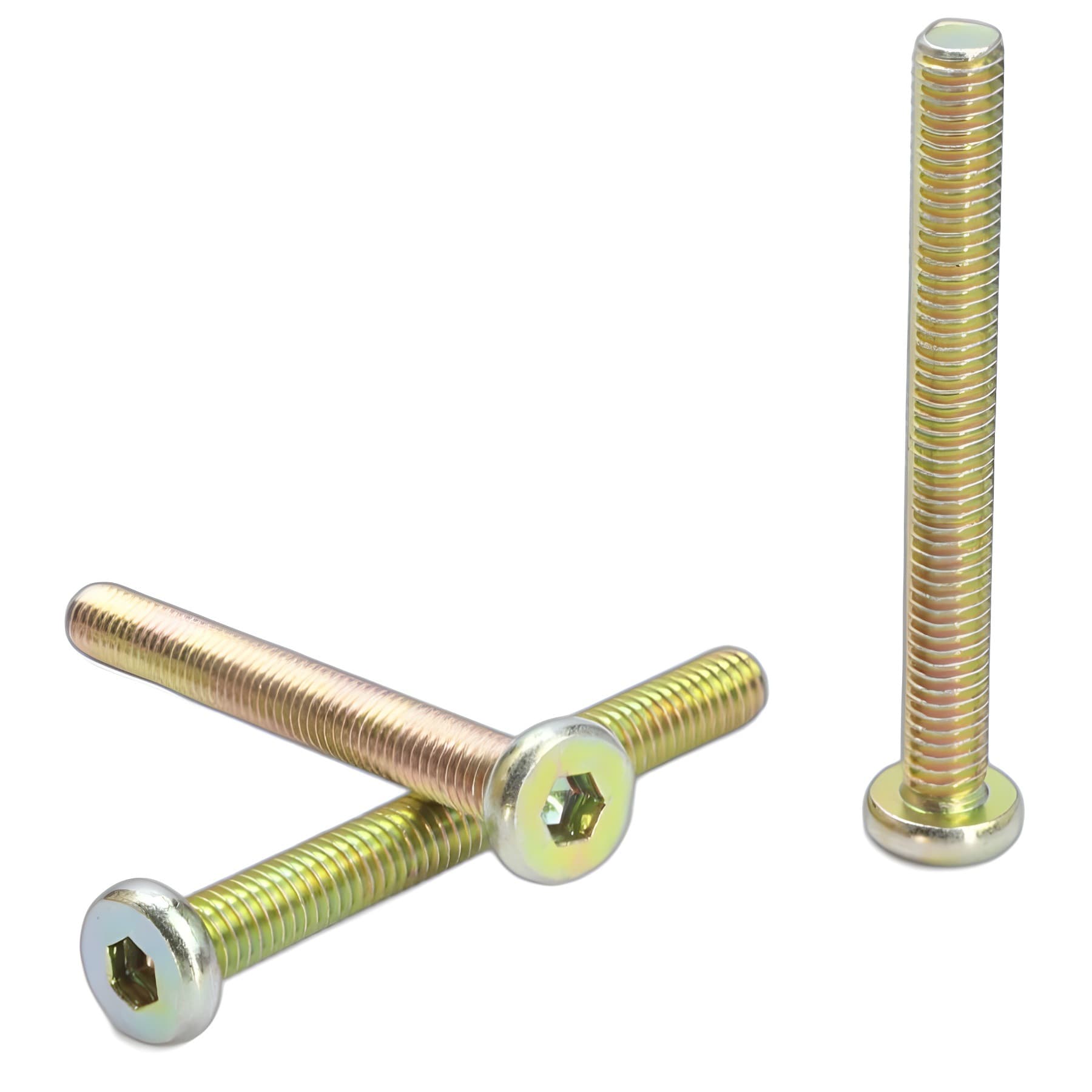 Iron galvanized flat round head hexagonal screw furniture assembly bolt table chair door cabinet furniture connection screw M6M8 5