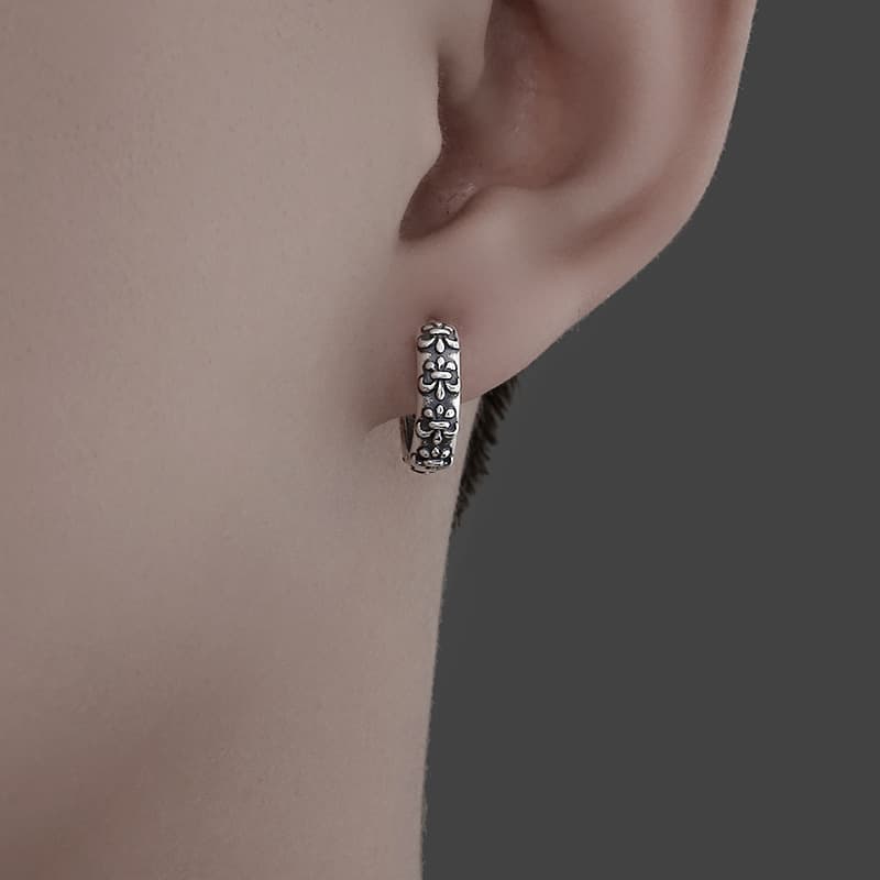 Men's retro small design earrings, high-quality style, simple and elegant design 3