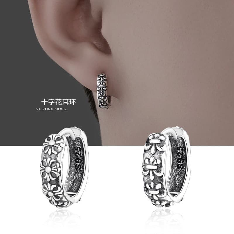 Men's retro small design earrings, high-quality style, simple and elegant design
