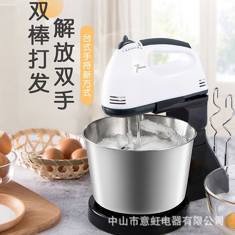 Household electric desktop egg -type egg -type eggs with stainless steel barrel mixing egg machine cream baking cake and noodle machine 2