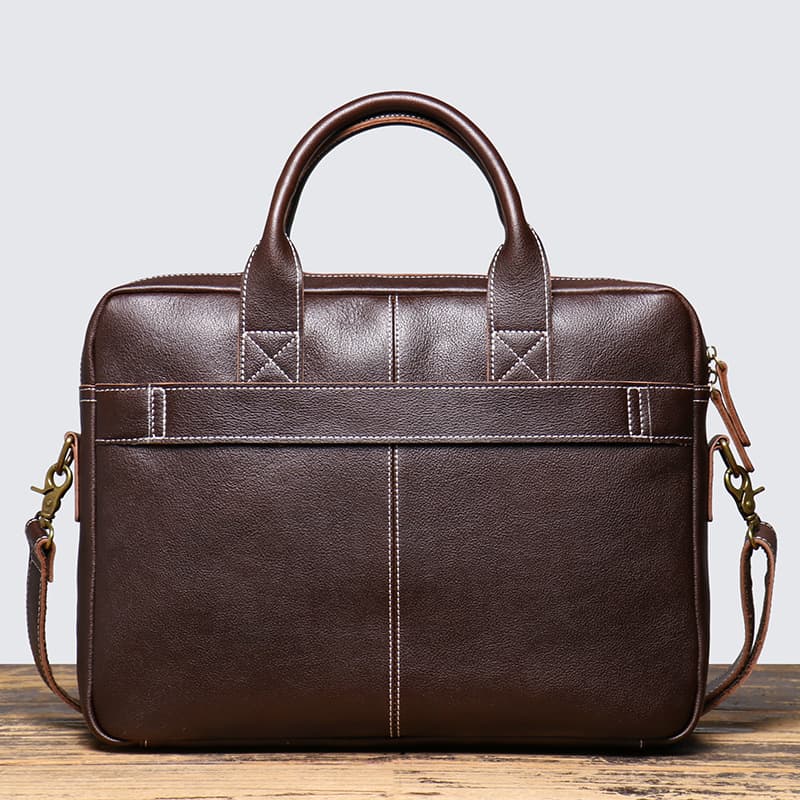 (Cross-border trading), fashionable handheld one-shoulder bag, laptop, leather backpack, genuine leather, business version 4