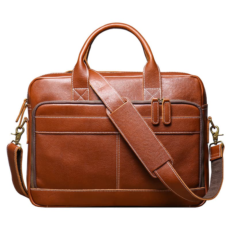 (Cross-border trading), fashionable handheld one-shoulder bag, laptop, leather backpack, genuine leather, business version 5