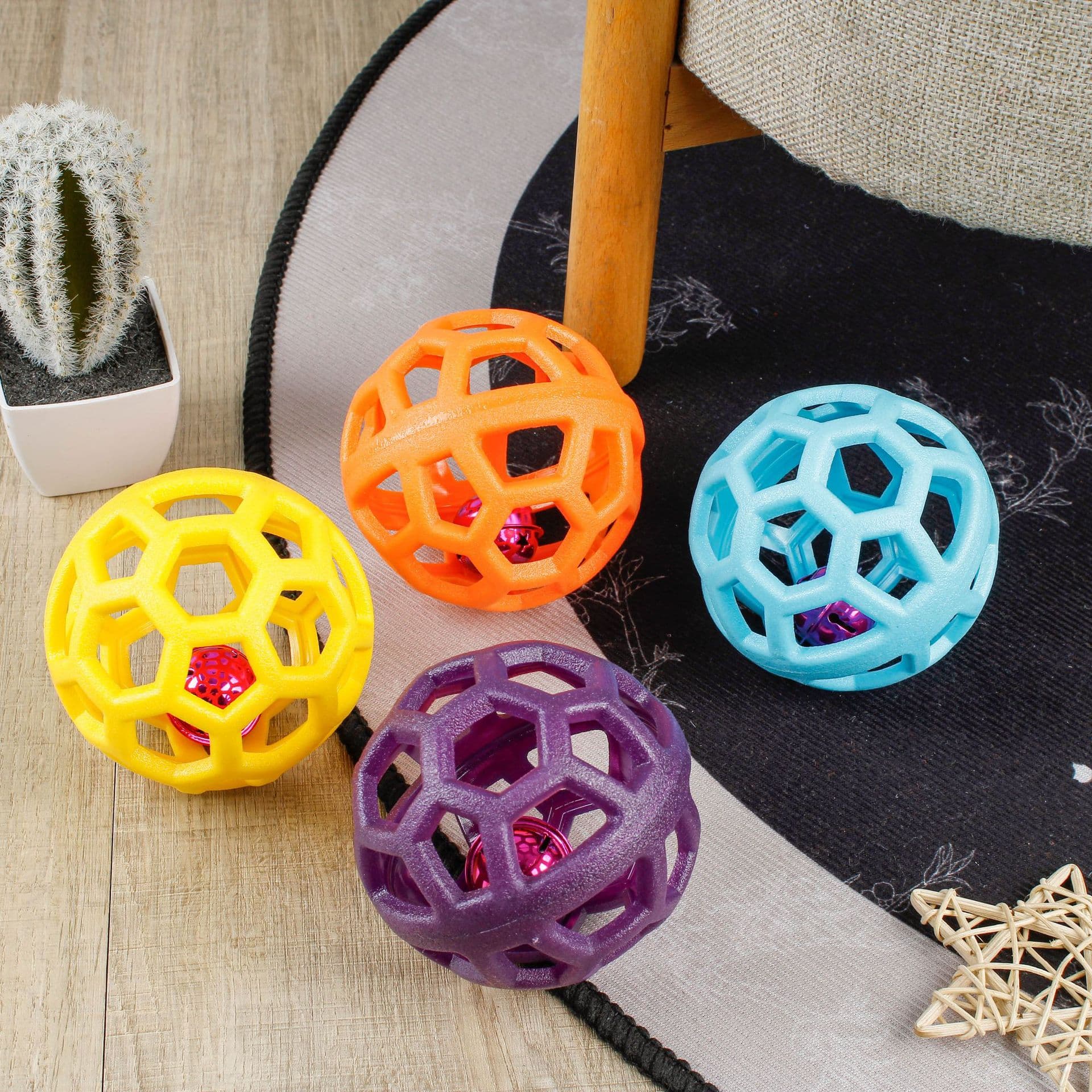 Popular Pet Toy Ball Pet Dog Bite Resistant Dog TPR Geometric Hollow Teething Pet Cat Supplies Wholesale 3