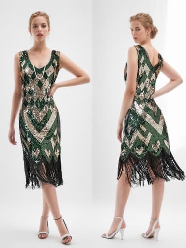 Retro sexy dress, V-neckline, graduation party