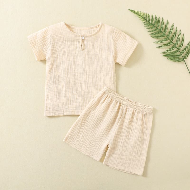 Brand children's summer thin gauze set, pijama 2