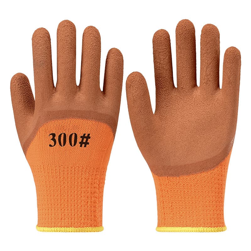 Labor protection wholesale glue-impregnated thickened wear-resistant anti-slip protection hanging rubber latex foam work gloves 5